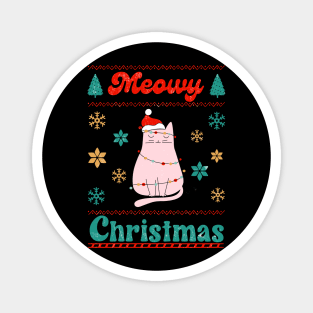Meowy Christmas Sublimation Magnet